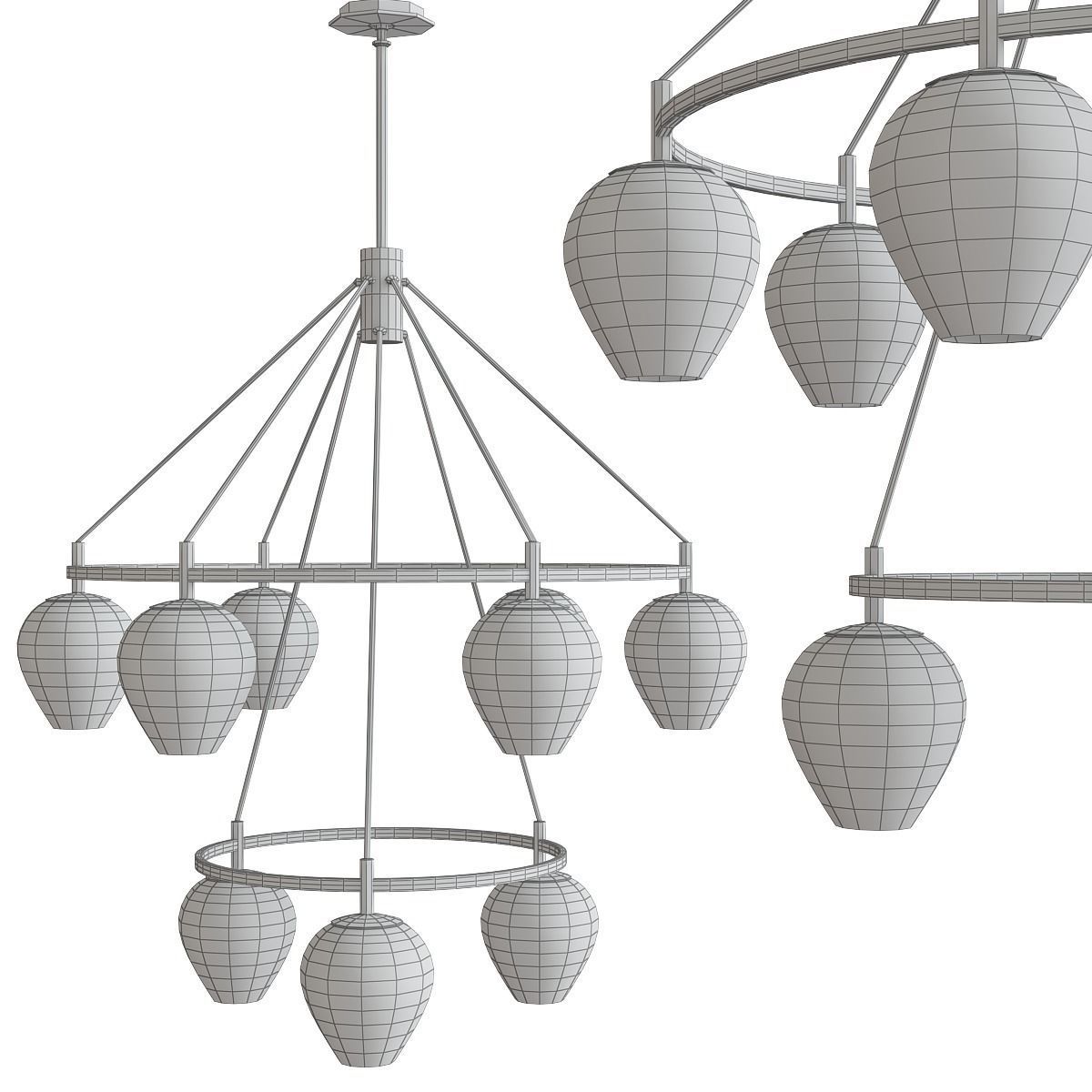 Chandeliers 3d models mega pack 100 models 3D Model Collection_169