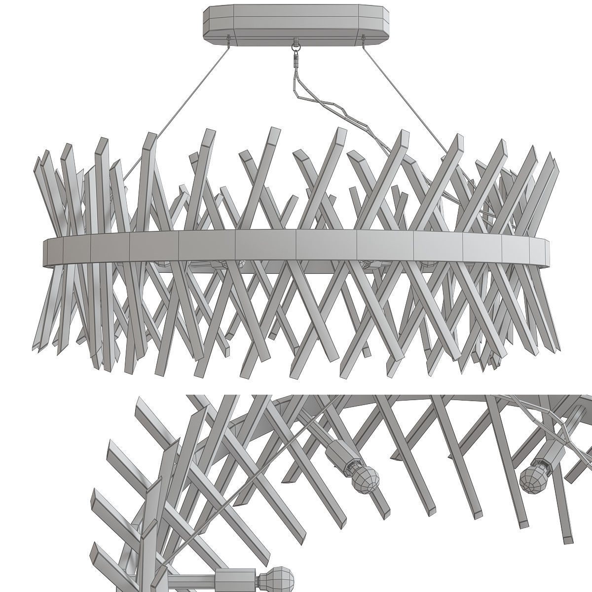 Chandeliers 3d models mega pack 100 models 3D Model Collection_124