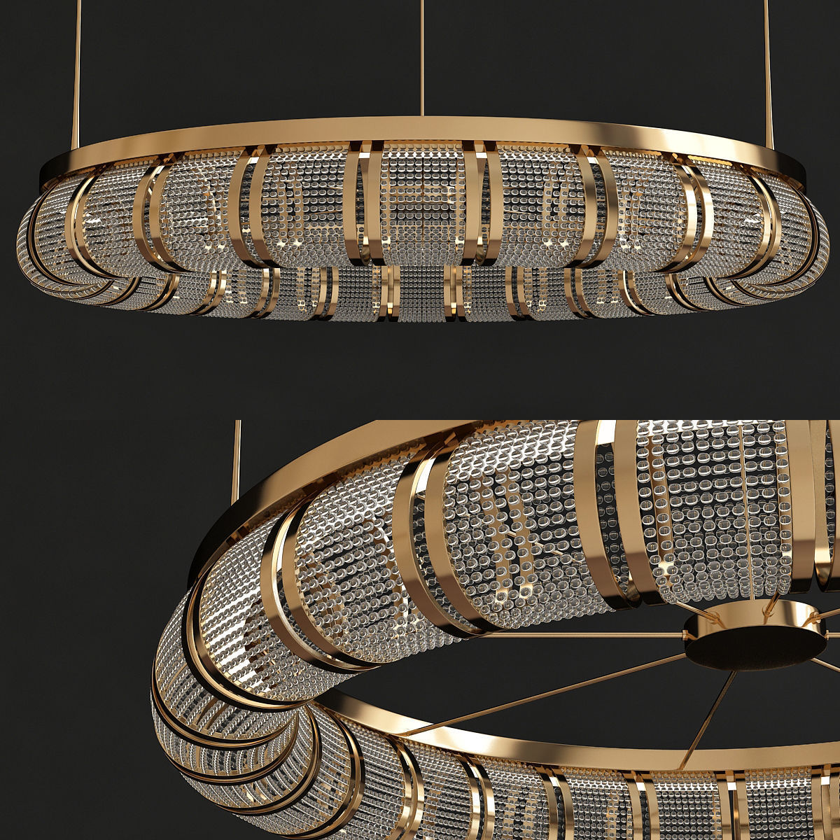 Chandeliers 3d models mega pack 100 models 3D Model Collection_98