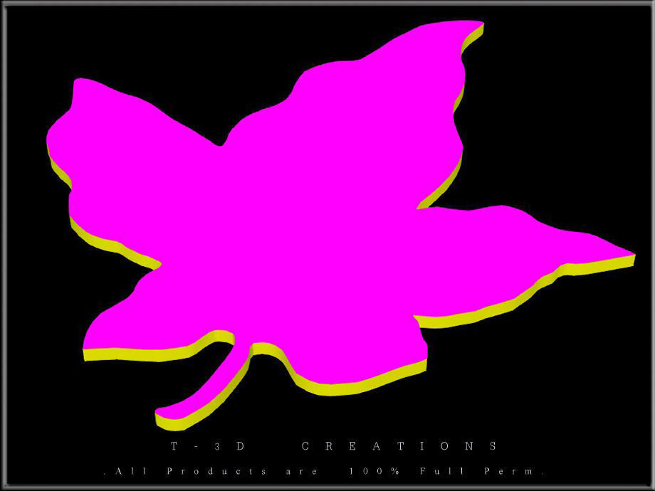 Leaf Gold Low-poly 3D model_2