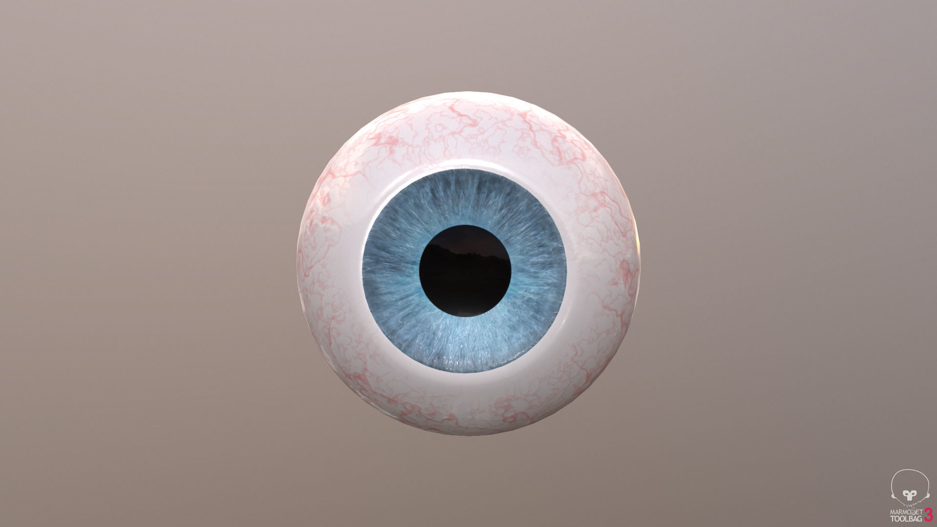 Eyeball marble ball Low-poly 3D model_10