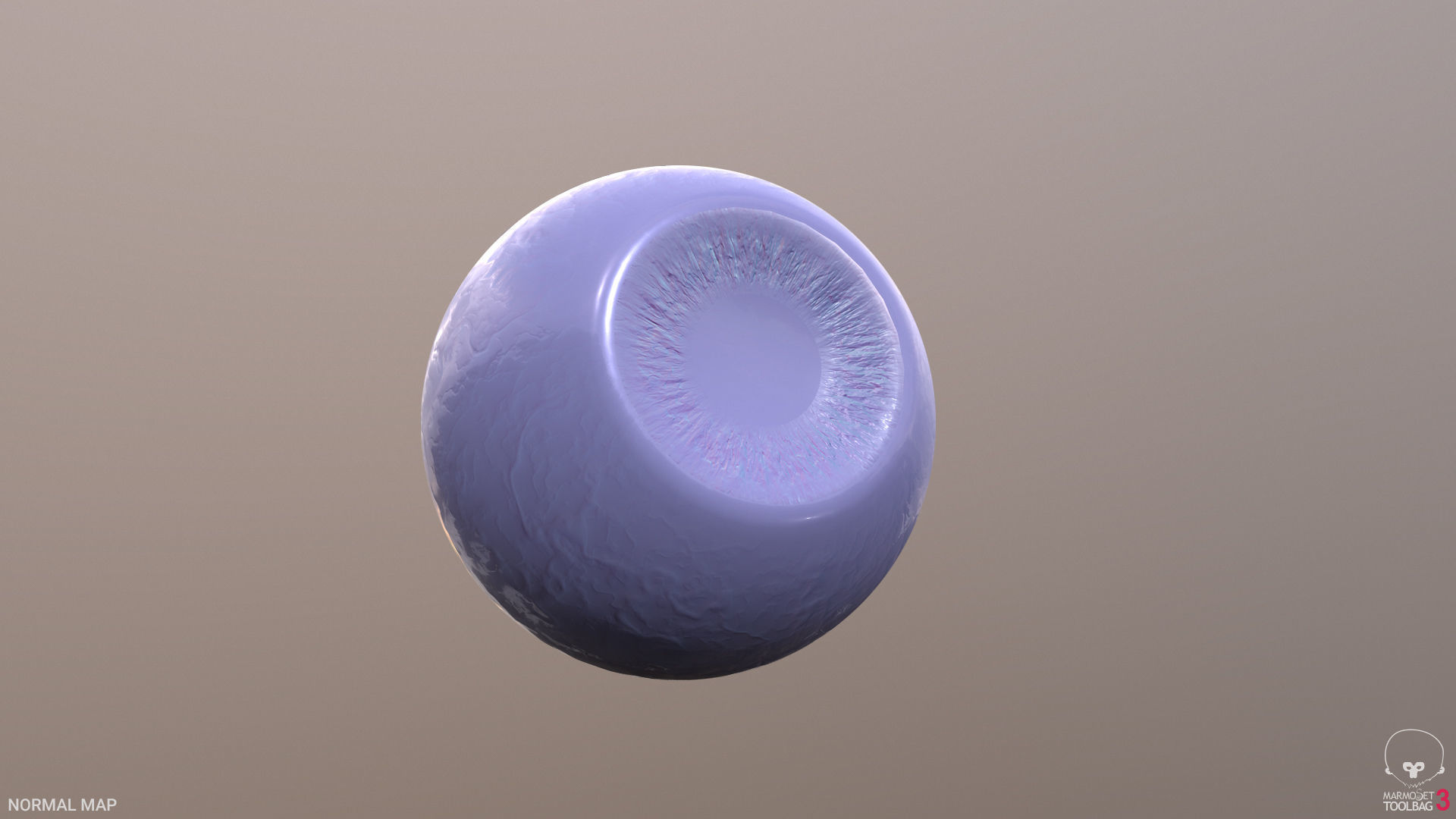 Eyeball marble ball Low-poly 3D model_14