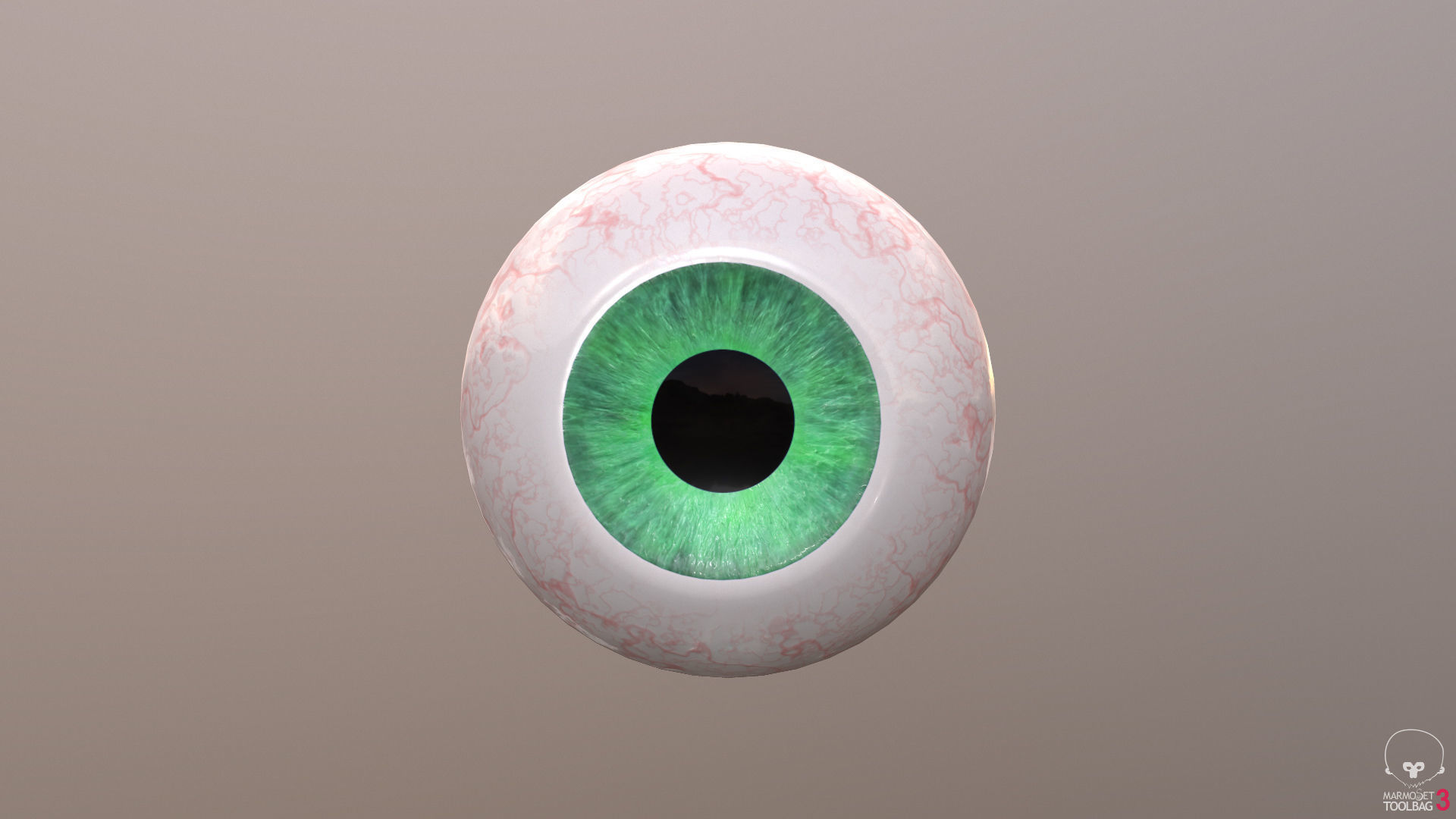 Eyeball marble ball Low-poly 3D model_8