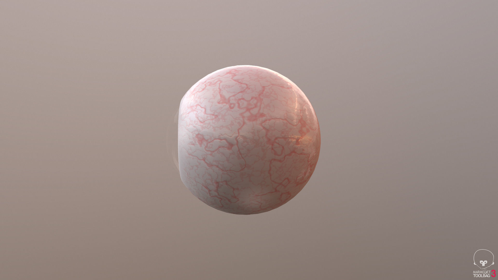 Eyeball marble ball Low-poly 3D model_5