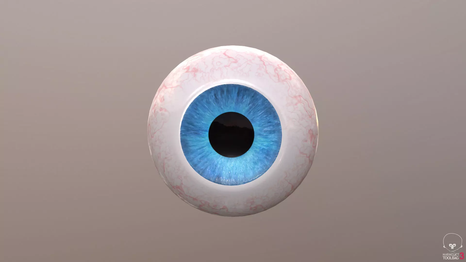 Eyeball marble ball Low-poly 3D model_0