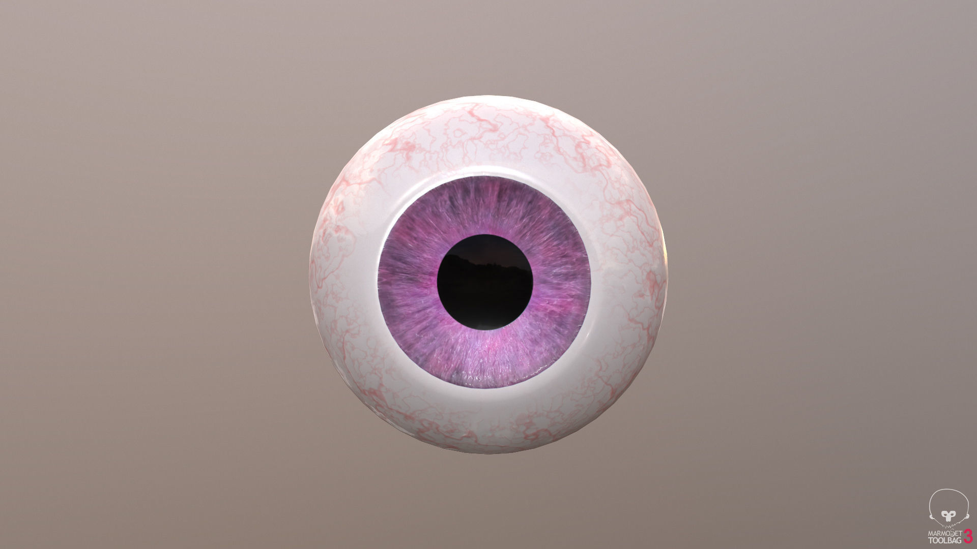 Eyeball marble ball Low-poly 3D model_12
