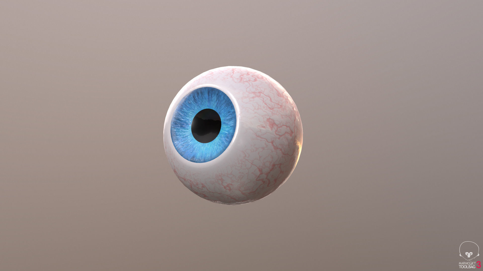 Eyeball marble ball Low-poly 3D model_6