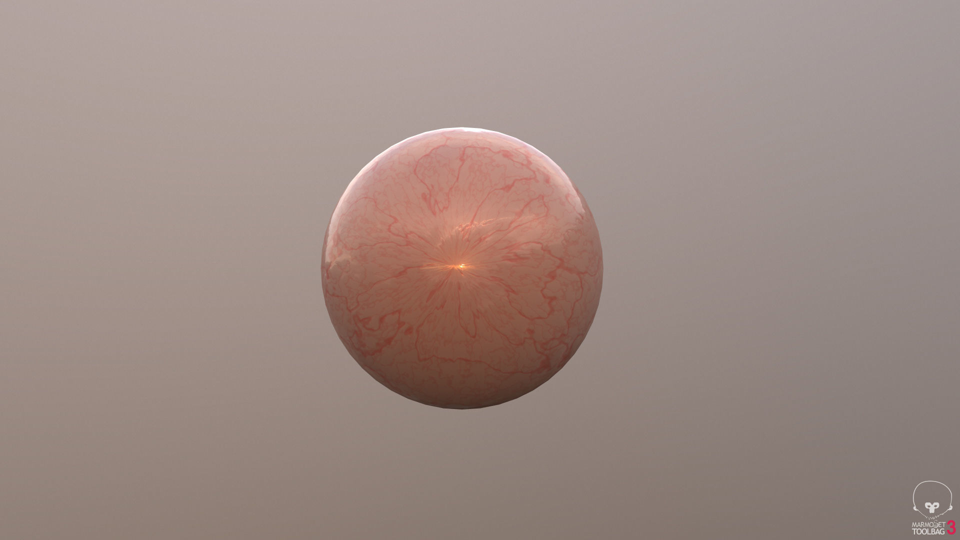 Eyeball marble ball Low-poly 3D model_4