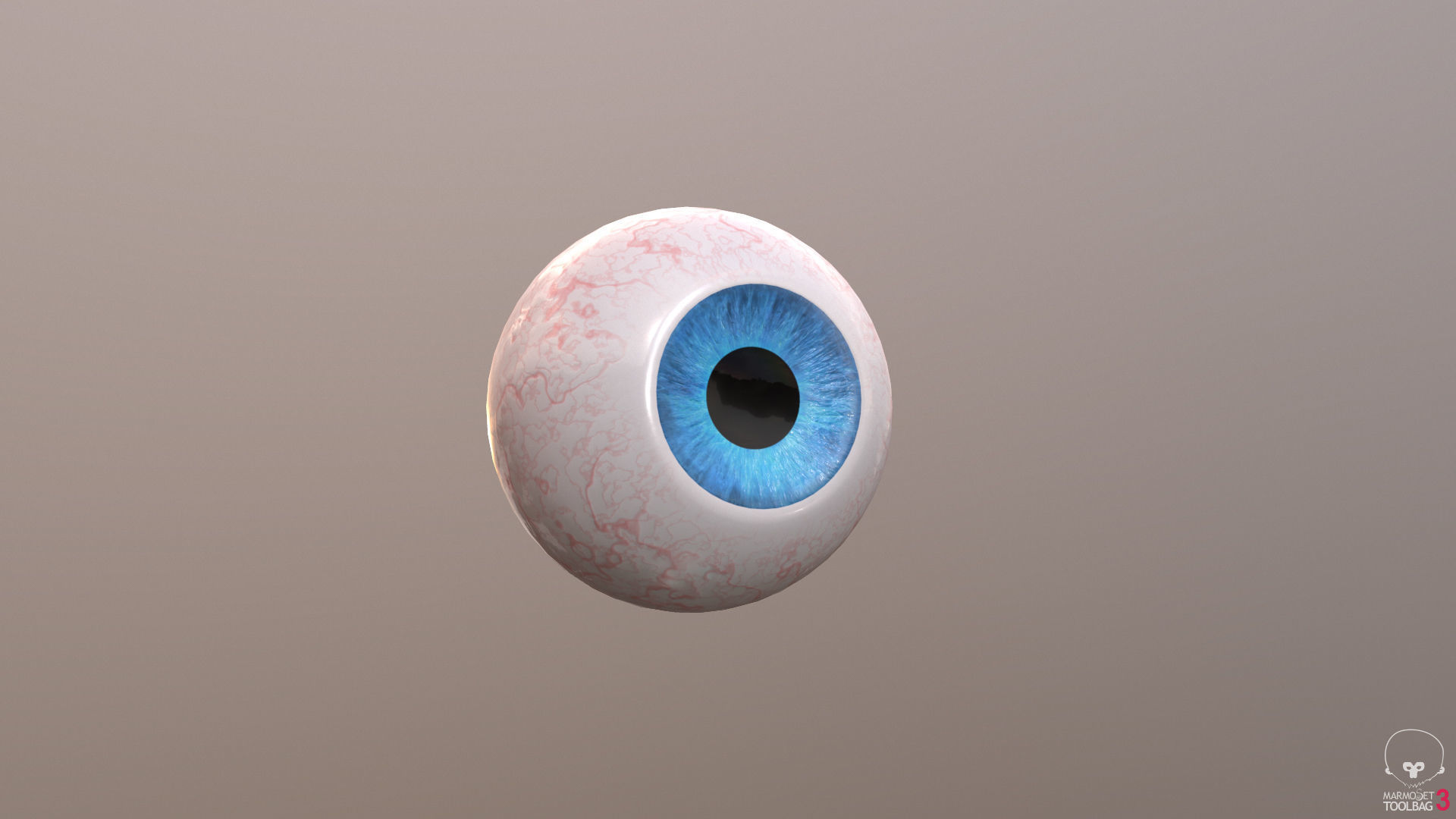 Eyeball marble ball Low-poly 3D model_2