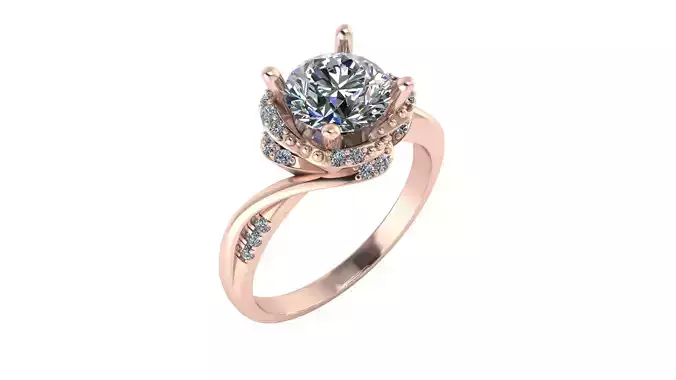 Rose engagement ring