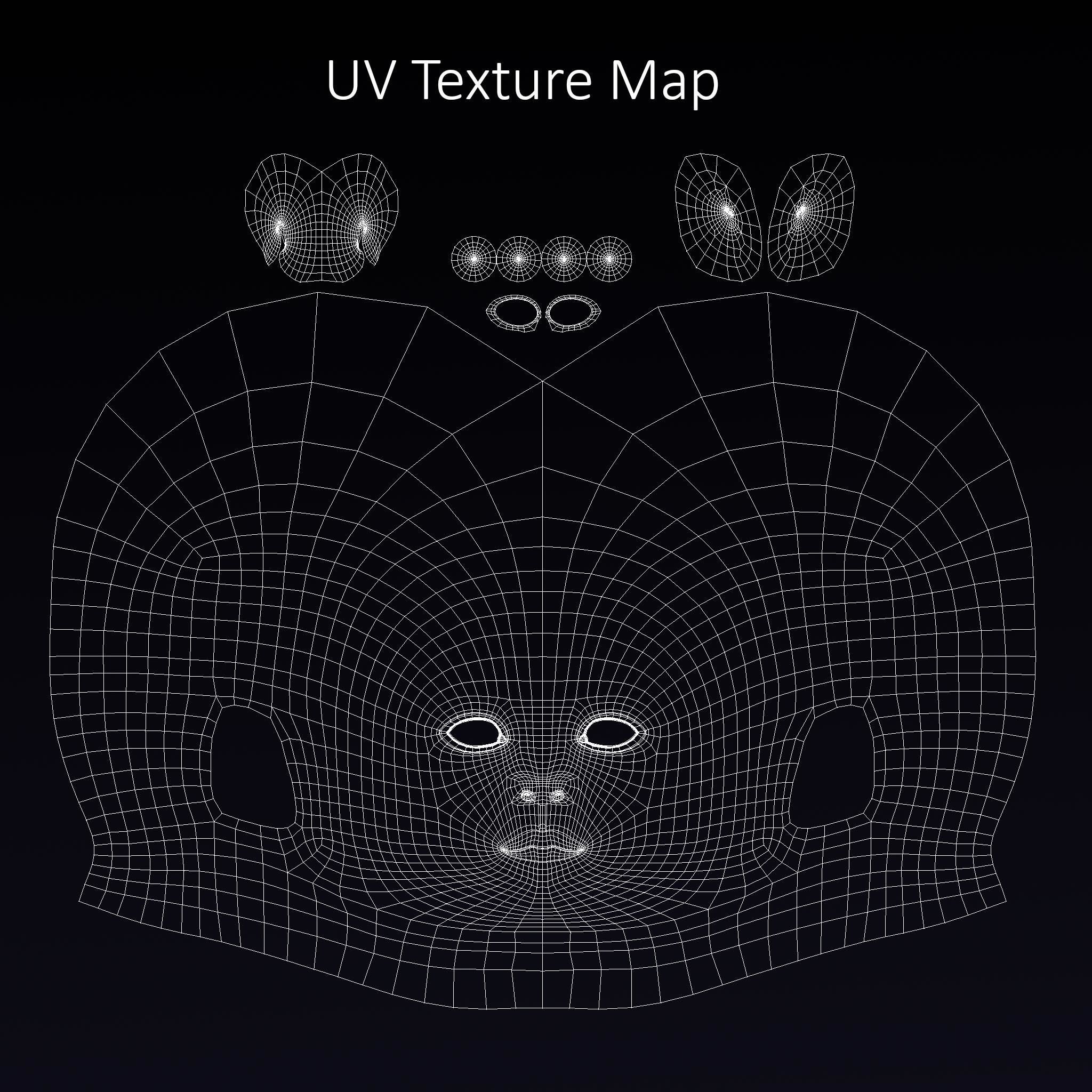 Baby head low poly Low-poly 3D model_6