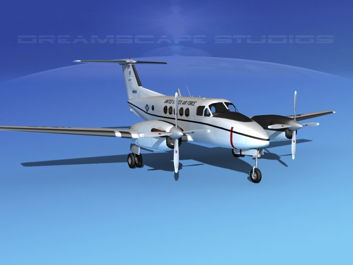 Beechcraft UC-12Q Huron V04 USAF 3D model_2