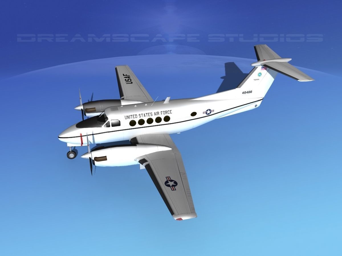Beechcraft UC-12Q Huron V04 USAF 3D model_9