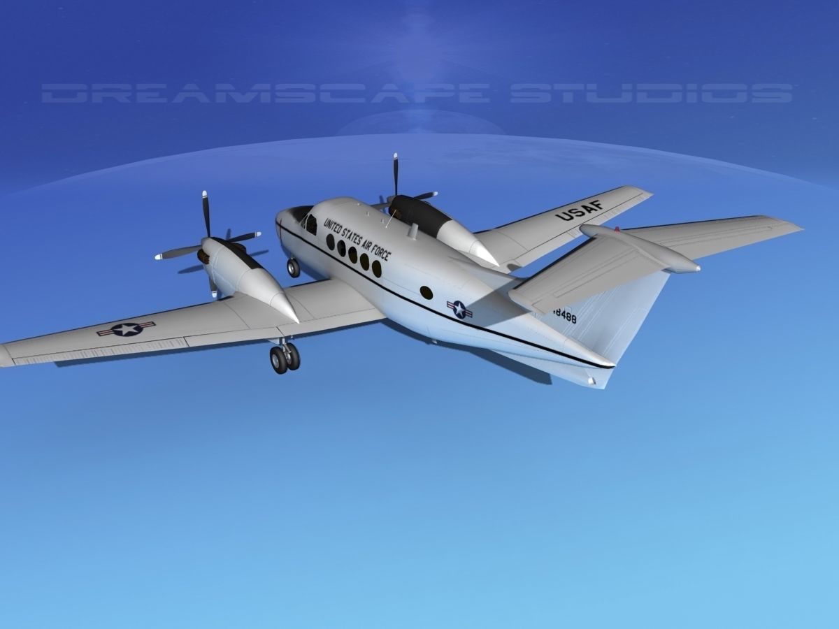 Beechcraft UC-12Q Huron V04 USAF 3D model_7