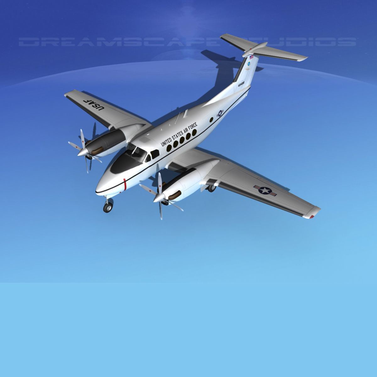 Beechcraft UC-12Q Huron V04 USAF 3D model_11