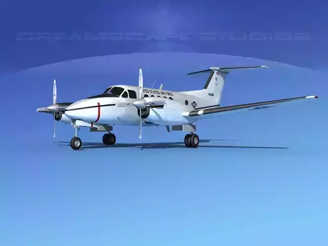 Beechcraft UC-12Q Huron V04 USAF 3D model
