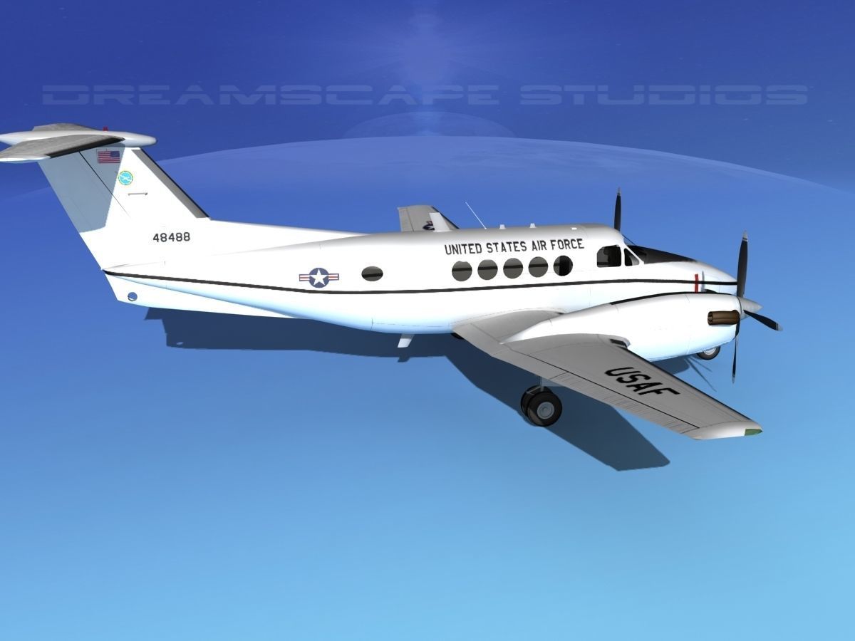 Beechcraft UC-12Q Huron V04 USAF 3D model_4