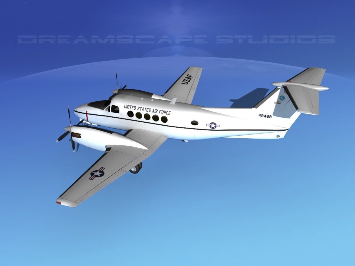 Beechcraft UC-12Q Huron V04 USAF 3D model_8