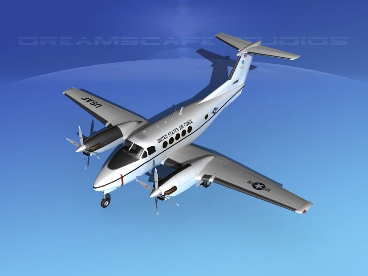 Beechcraft UC-12Q Huron V04 USAF 3D model_10