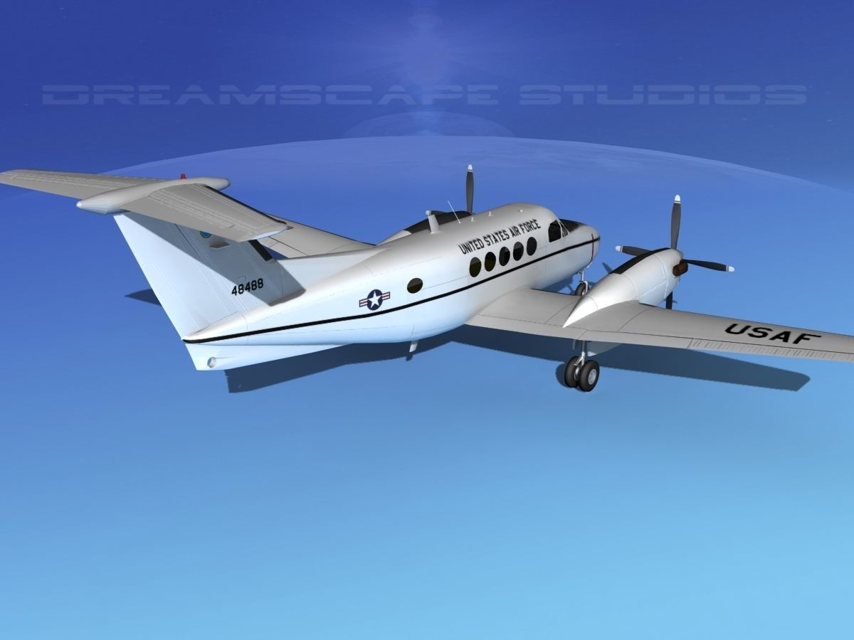 Beechcraft UC-12Q Huron V04 USAF 3D model_5