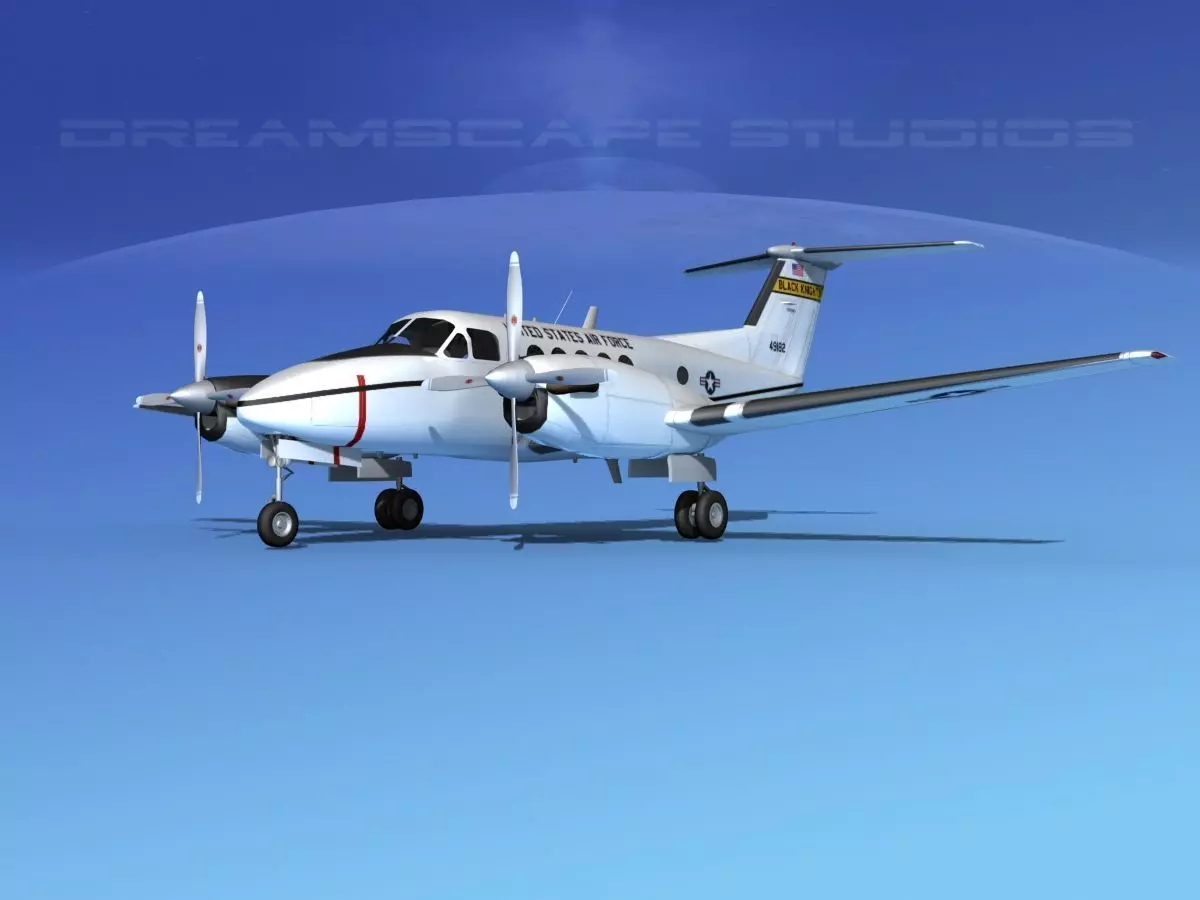 Beechcraft UC-12Q Huron V05 USAF 3D model_0
