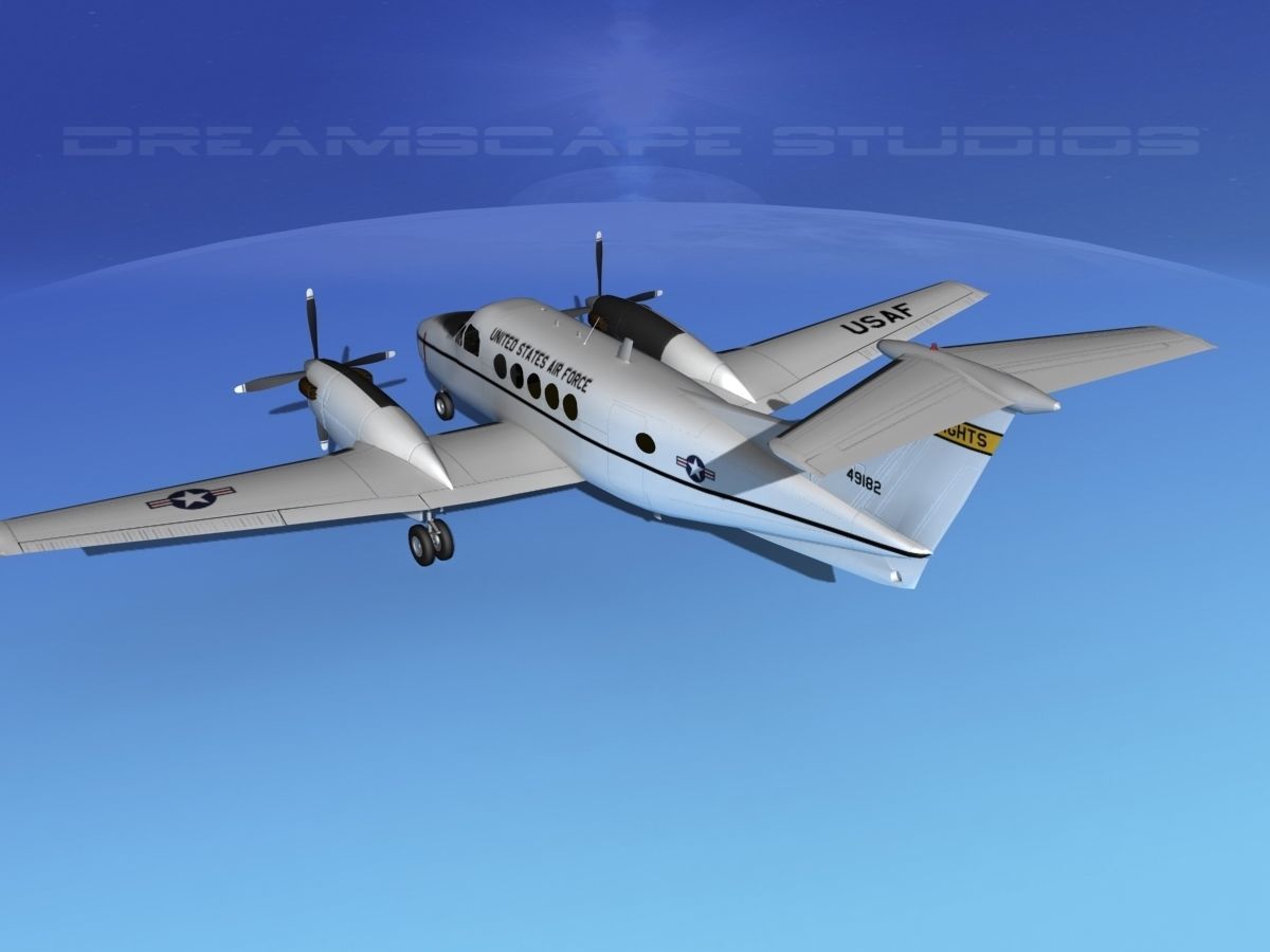 Beechcraft UC-12Q Huron V05 USAF 3D model_7