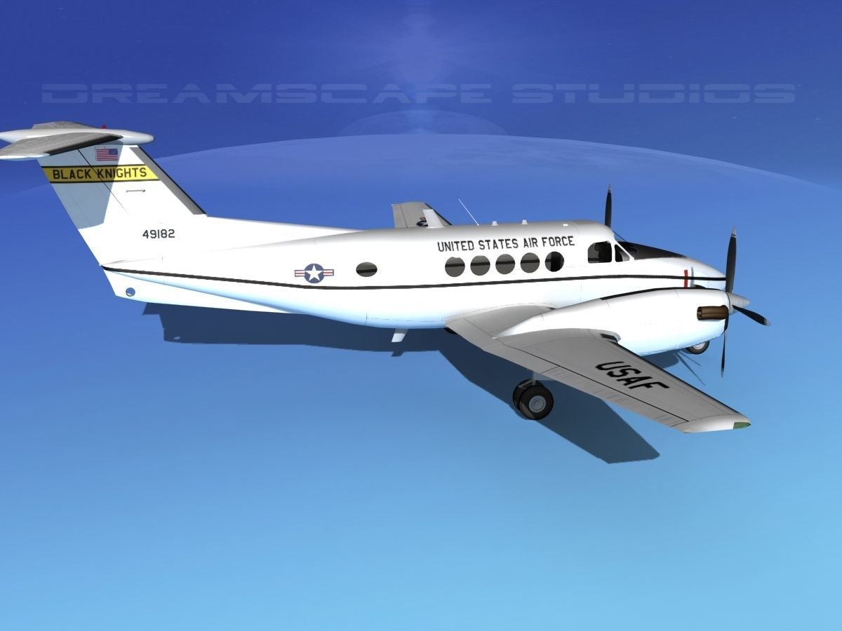 Beechcraft UC-12Q Huron V05 USAF 3D model_4