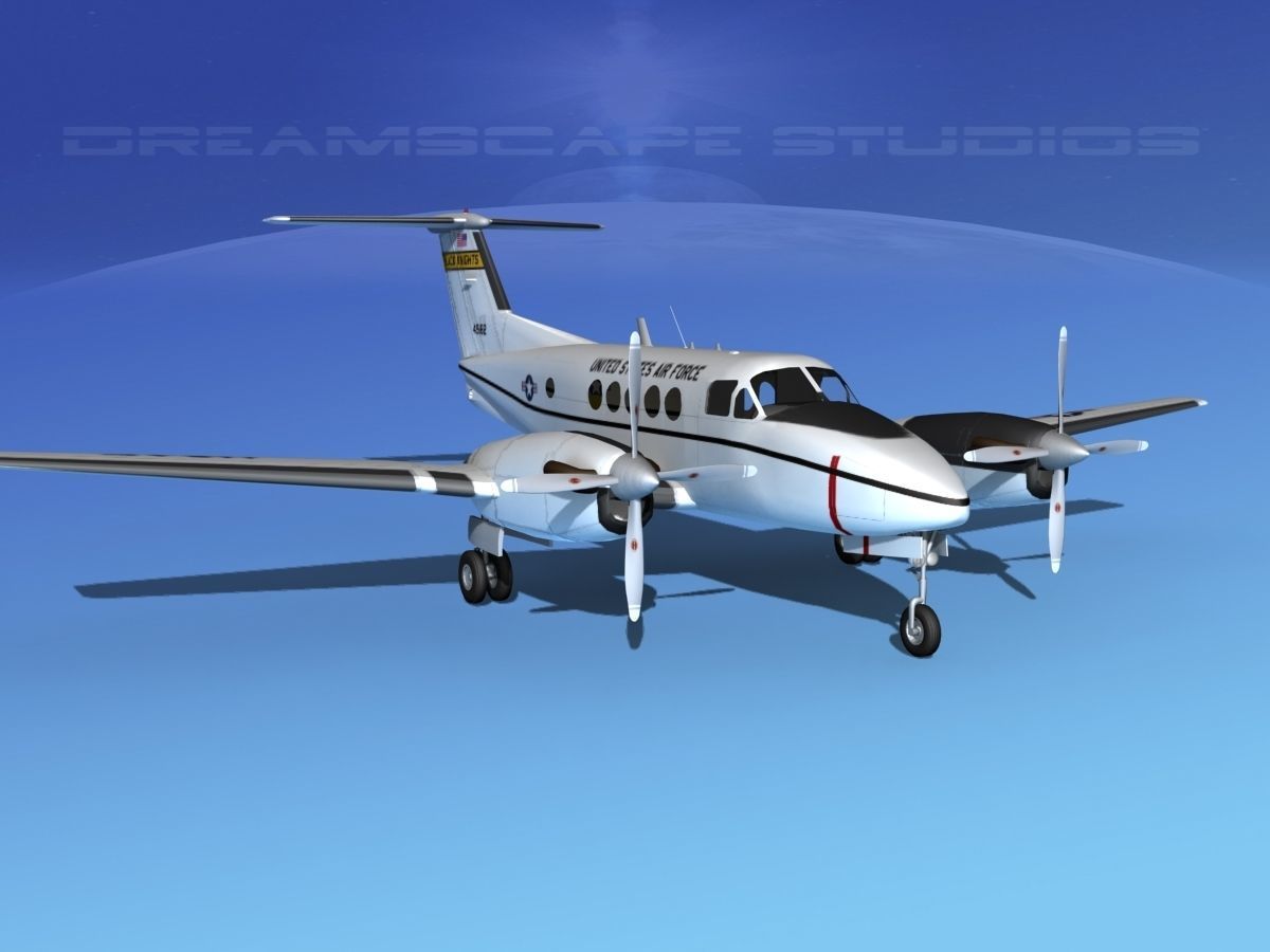 Beechcraft UC-12Q Huron V05 USAF 3D model_2