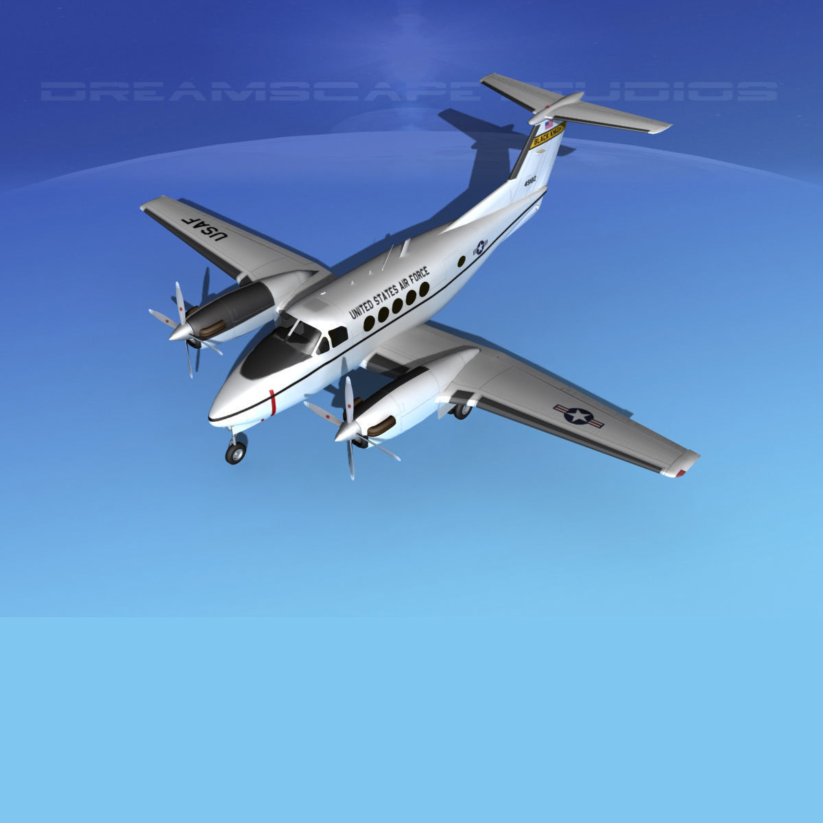 Beechcraft UC-12Q Huron V05 USAF 3D model_11