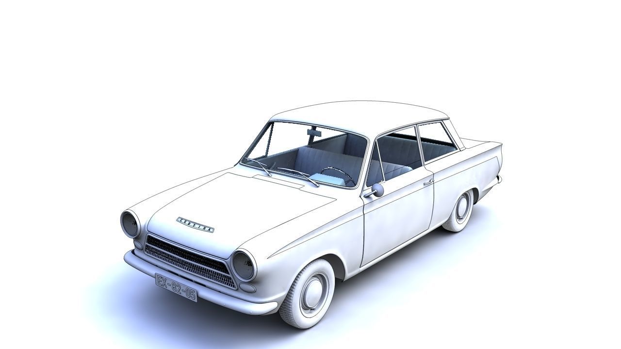 CONSUL CORTINA MK1 1962 3D model_12