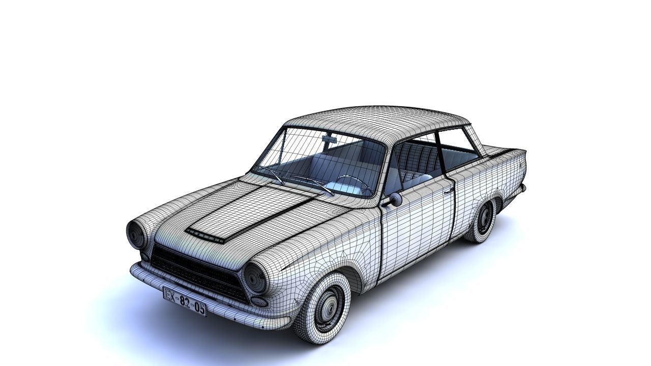 CONSUL CORTINA MK1 1962 3D model_13