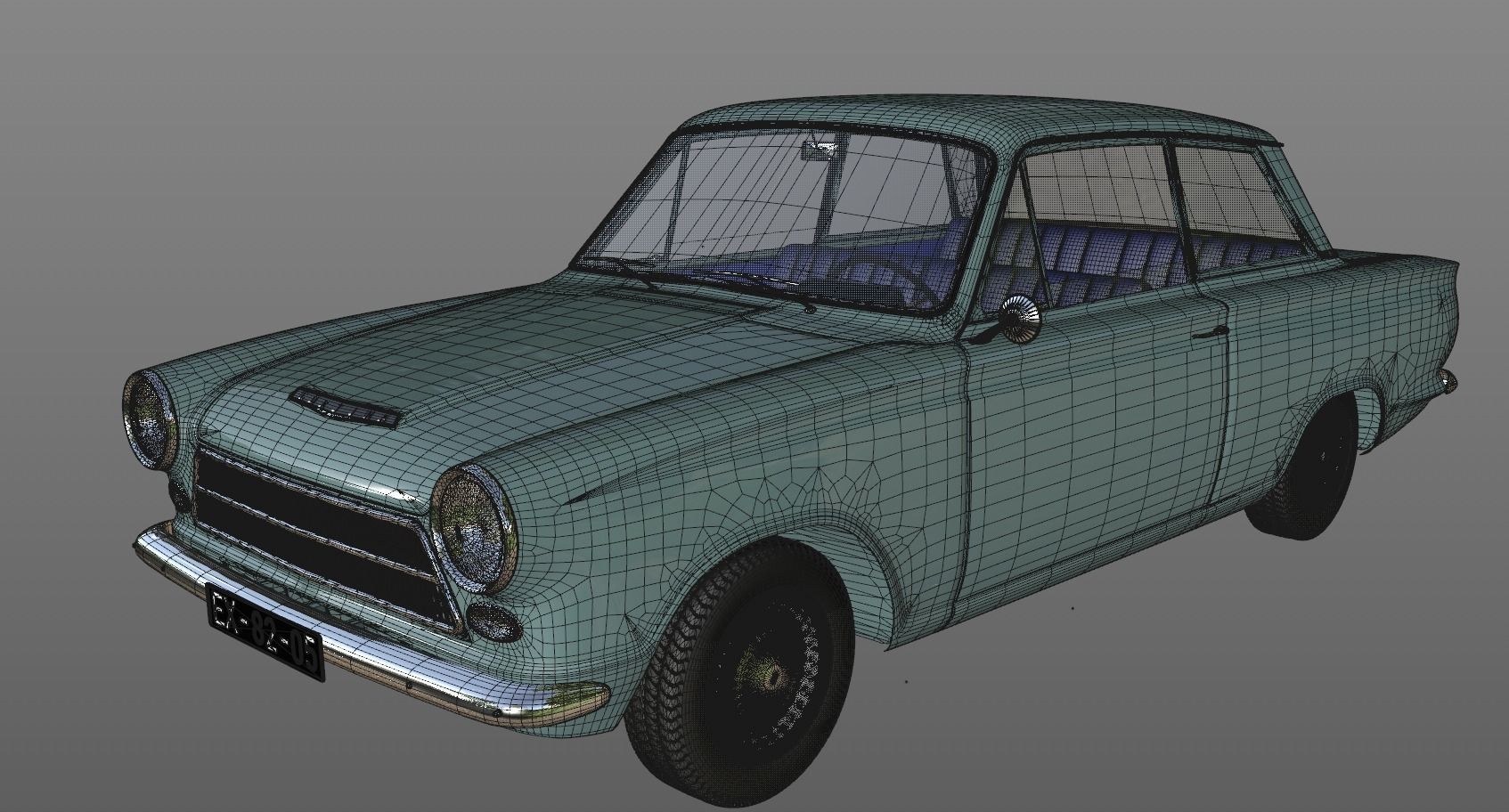CONSUL CORTINA MK1 1962 3D model_11