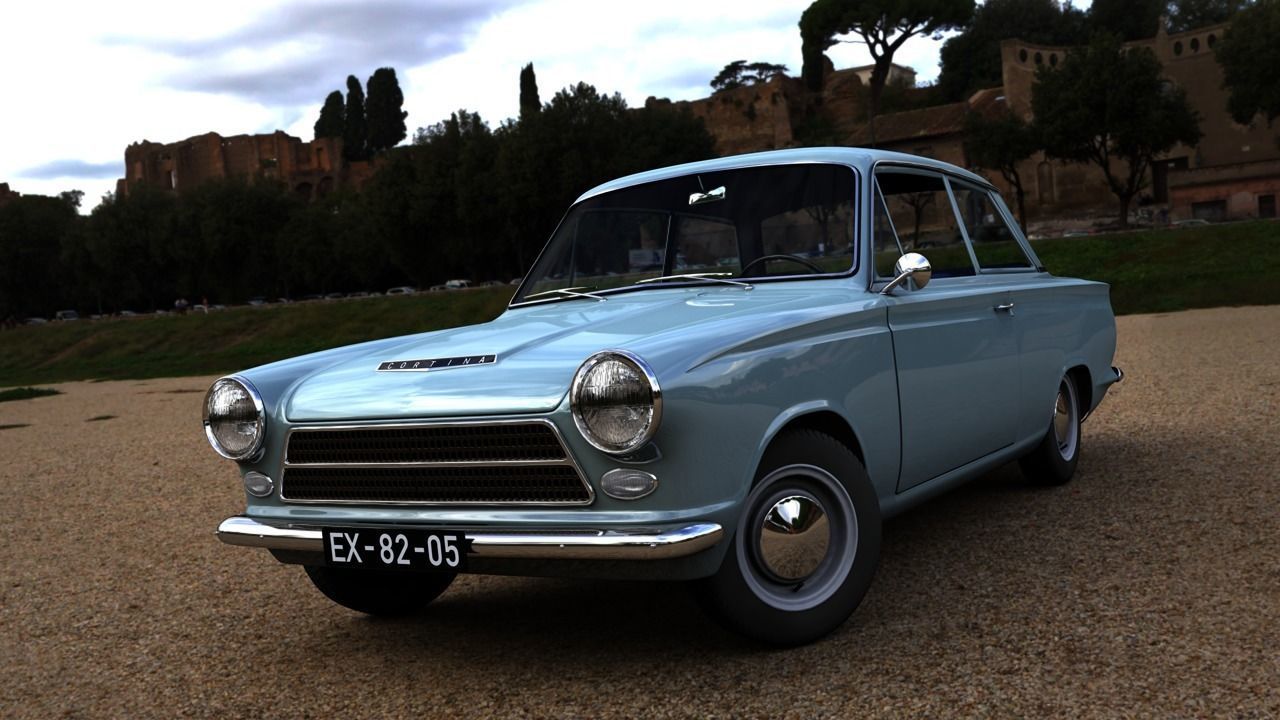 CONSUL CORTINA MK1 1962 3D model_4