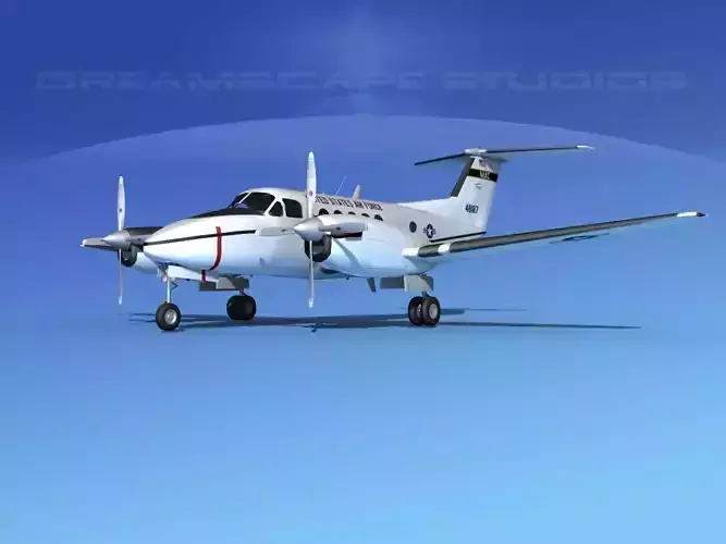 Beechcraft UC-12Q Huron V06 USAF 3D model