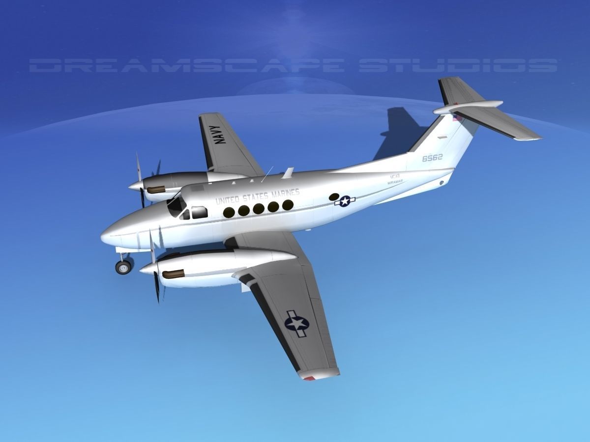 Beechcraft UC-12Q Huron V07 USMC 3D model_9