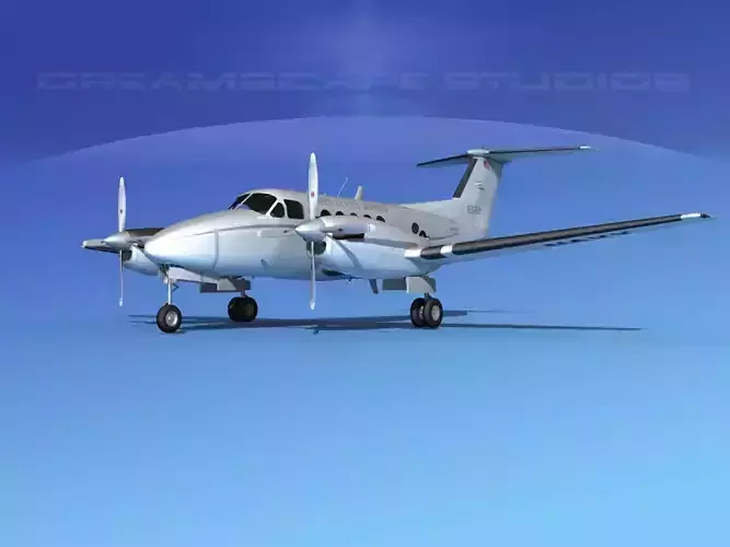 Beechcraft UC-12Q Huron V07 USMC 3D model
