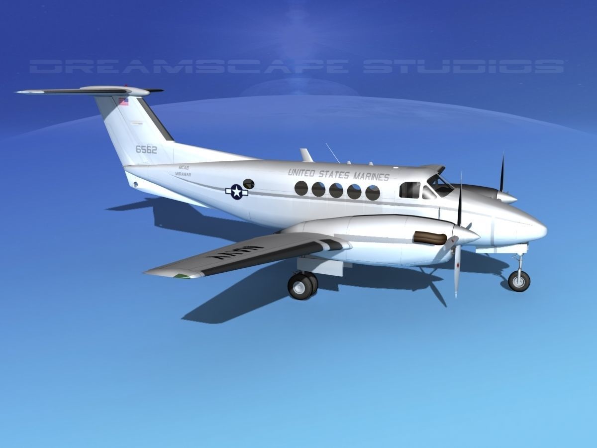Beechcraft UC-12Q Huron V07 USMC 3D model_3