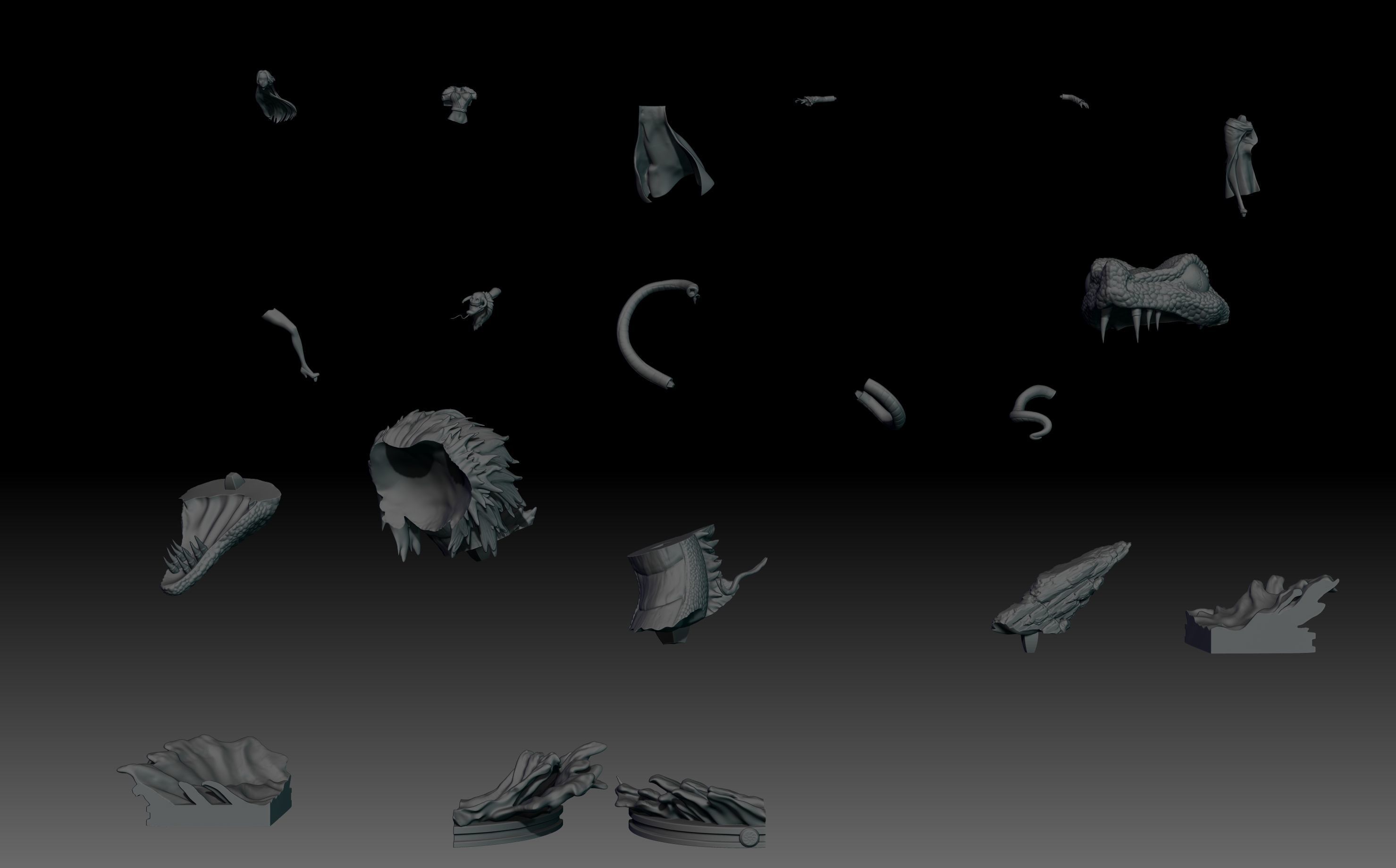 boa hancock - one piece - 3d print statue big version 3D print model_12