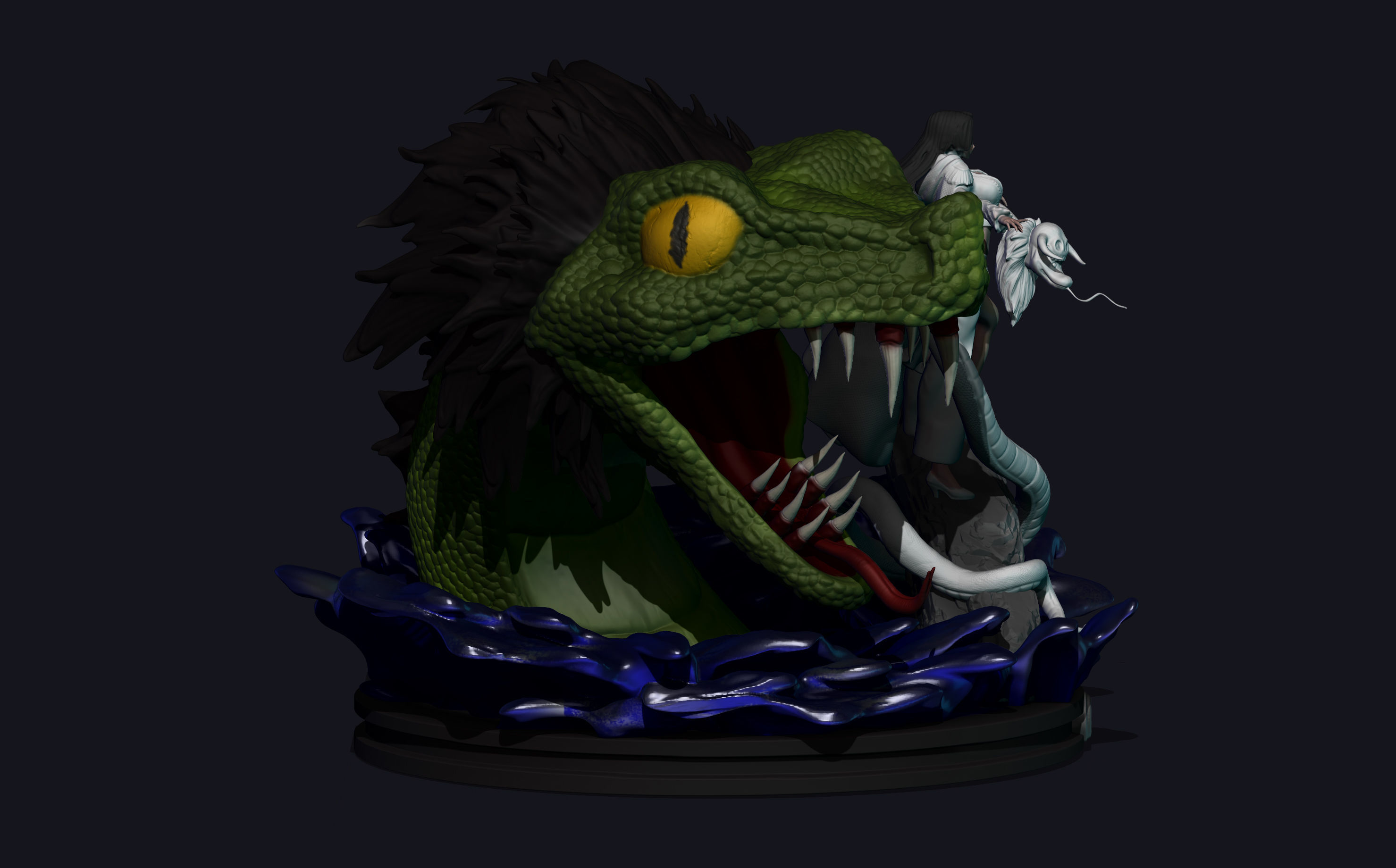 boa hancock - one piece - 3d print statue big version 3D print model_5