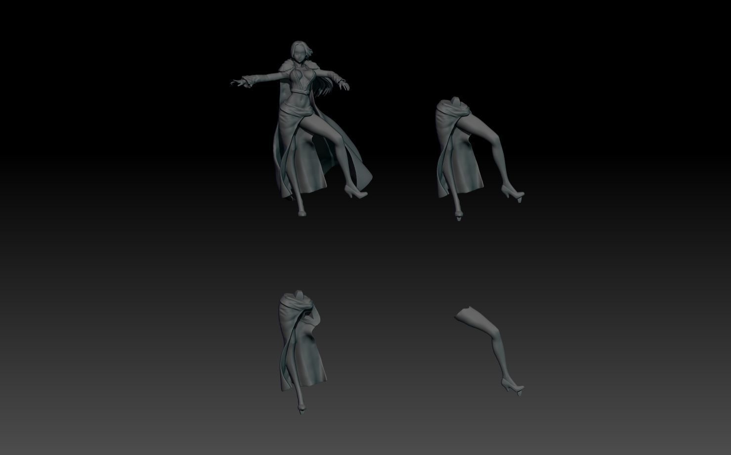 boa hancock - one piece - 3d print statue big version 3D print model_9