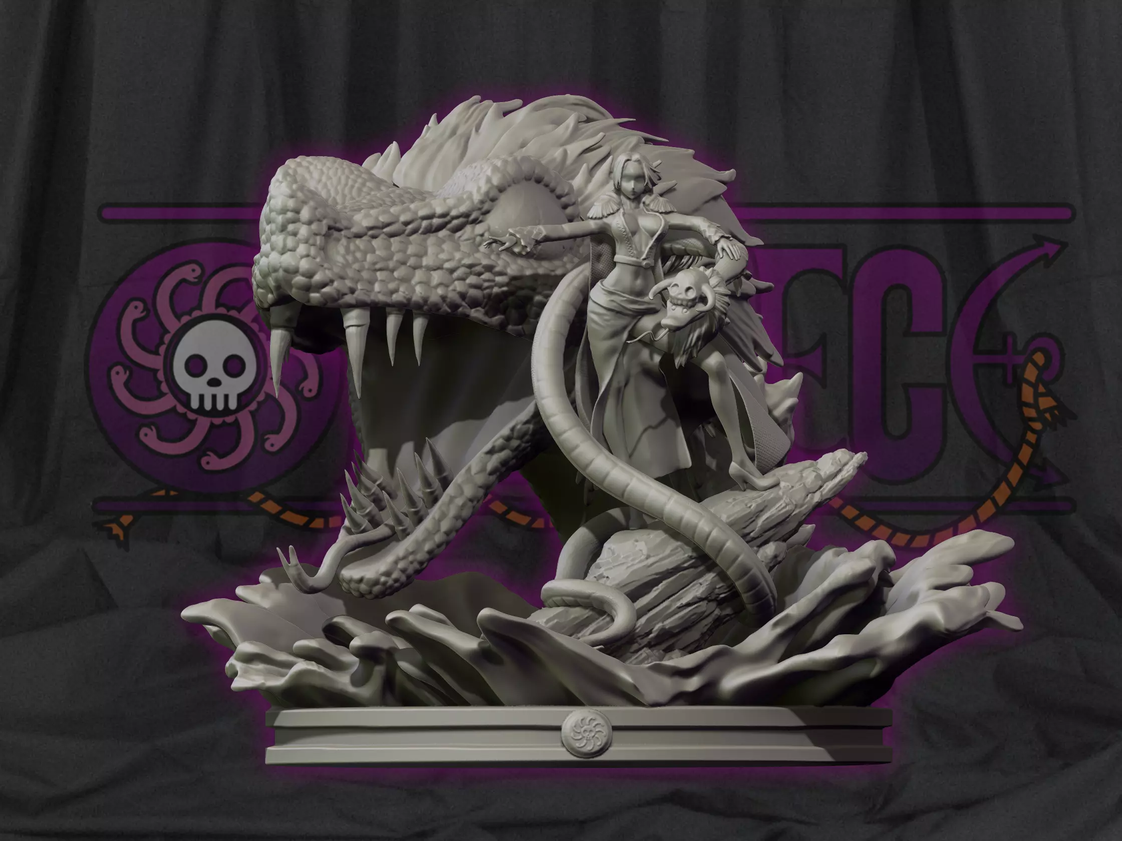 boa hancock - one piece - 3d print statue big version 3D print model_0