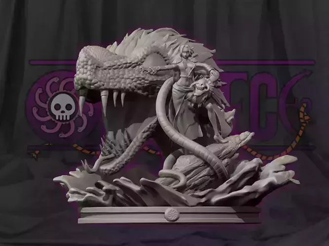boa hancock - one piece - 3d print statue big version 3D print model