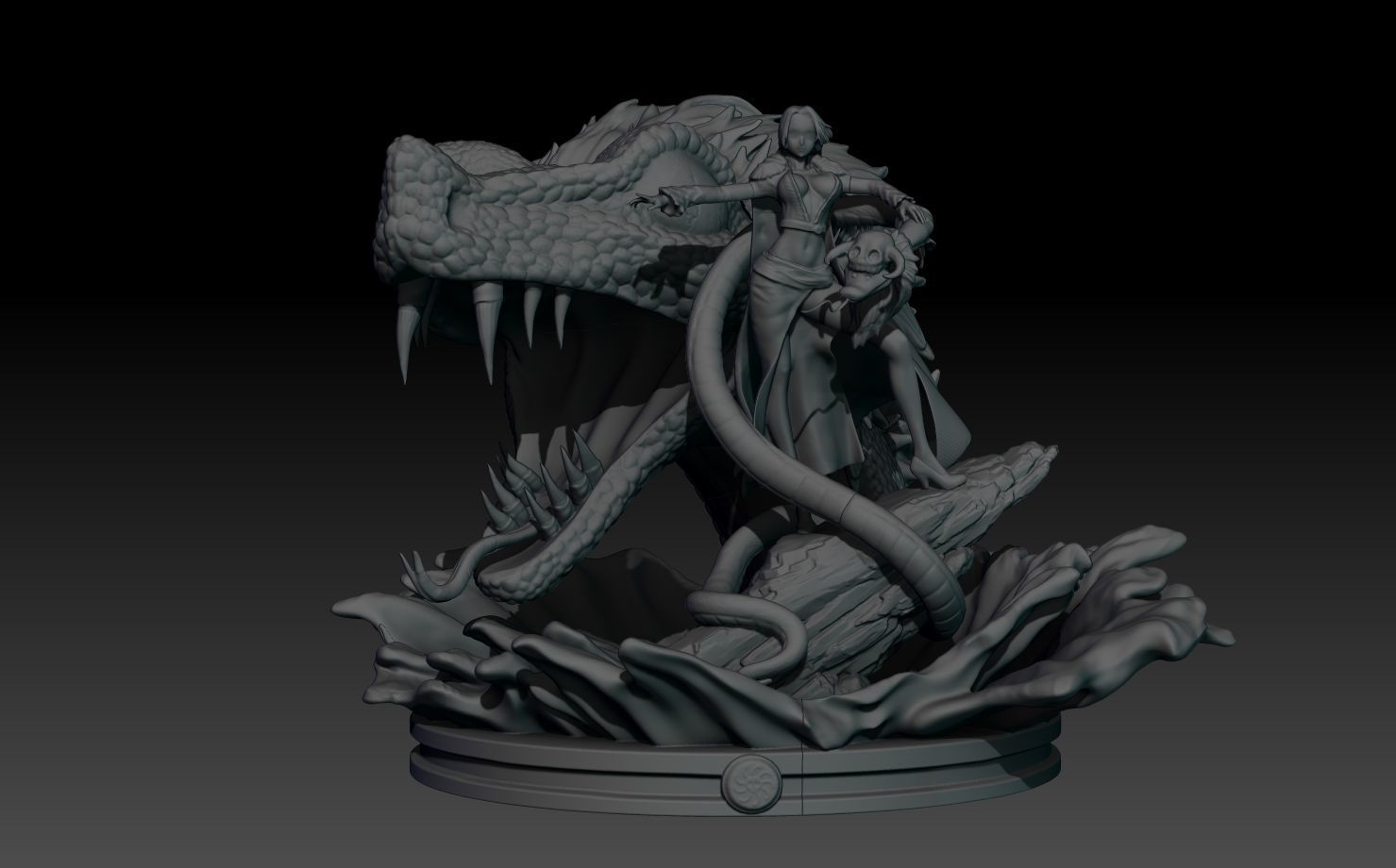 boa hancock - one piece - 3d print statue big version 3D print model_7