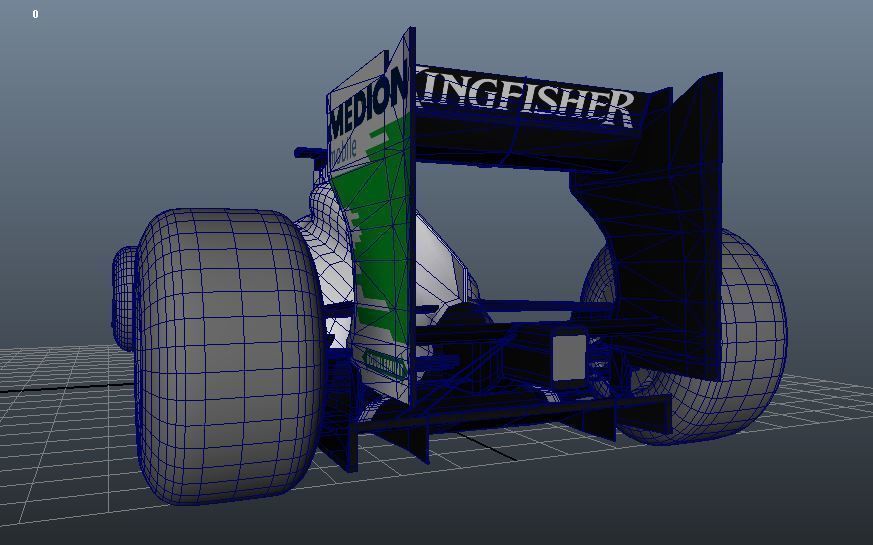 Force India 2011 Melbourne LOW POLY Low-poly 3D model_2