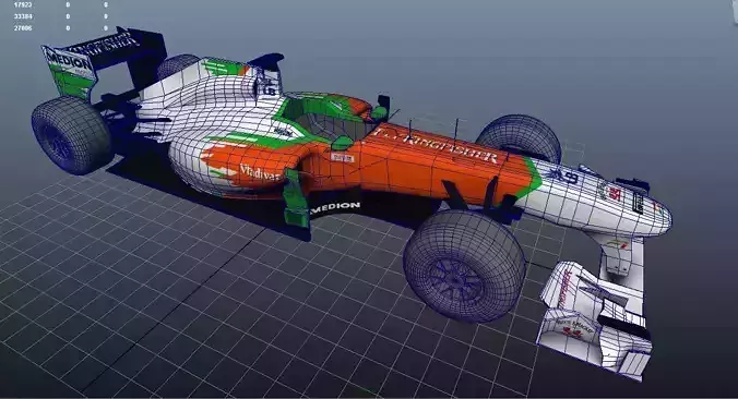 Force India 2011 Melbourne LOW POLY