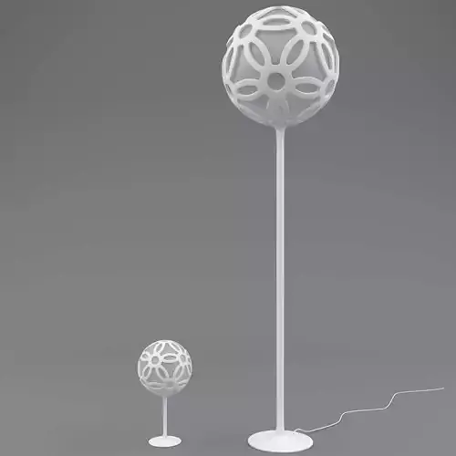 Lamp Set round 3D model
