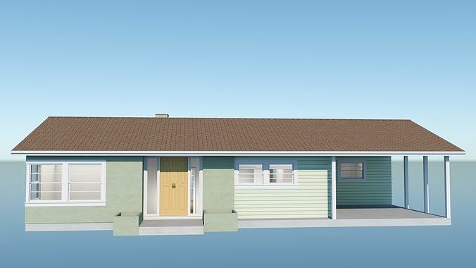Ranch Style House 1 3D model