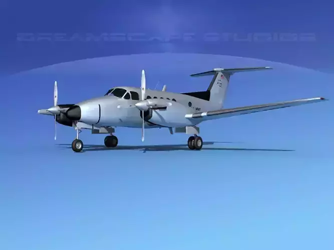 Beechcraft UC-12Q Huron V10 US Army 3D model