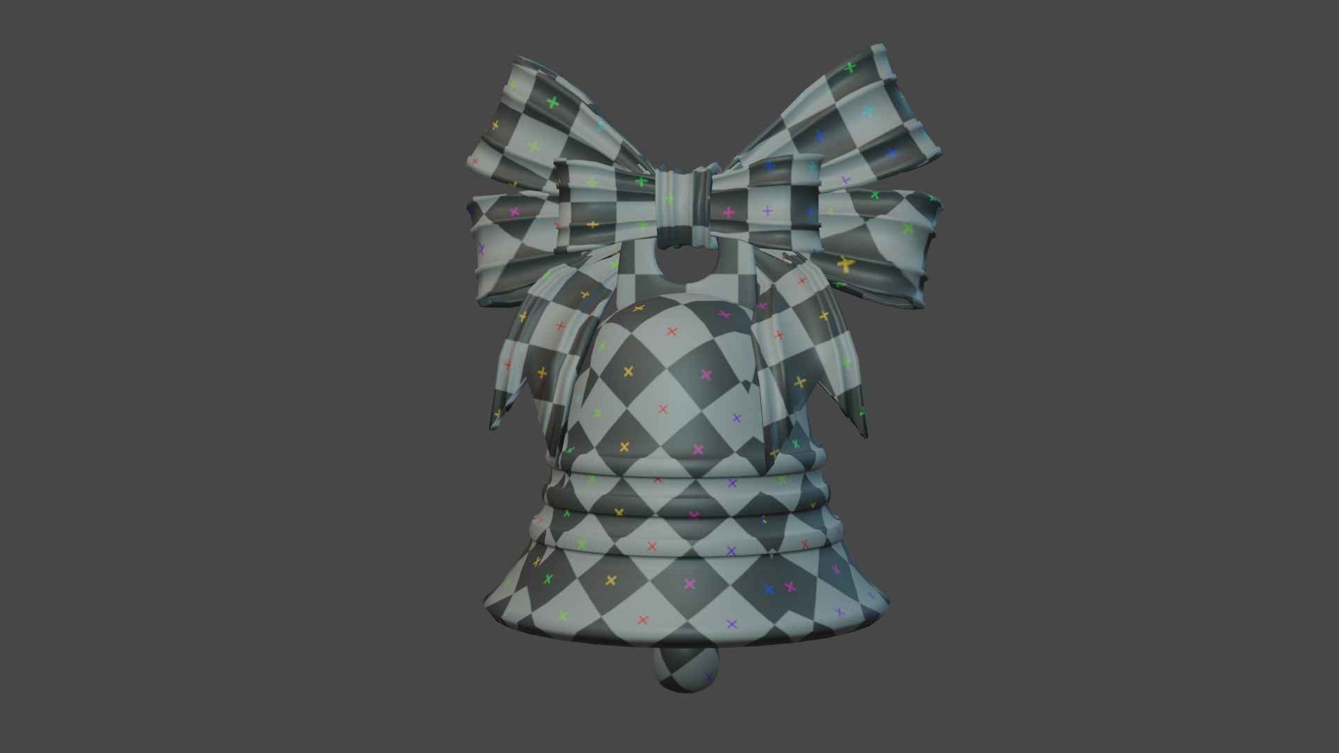 Christmas Bell Free low-poly 3D model_4