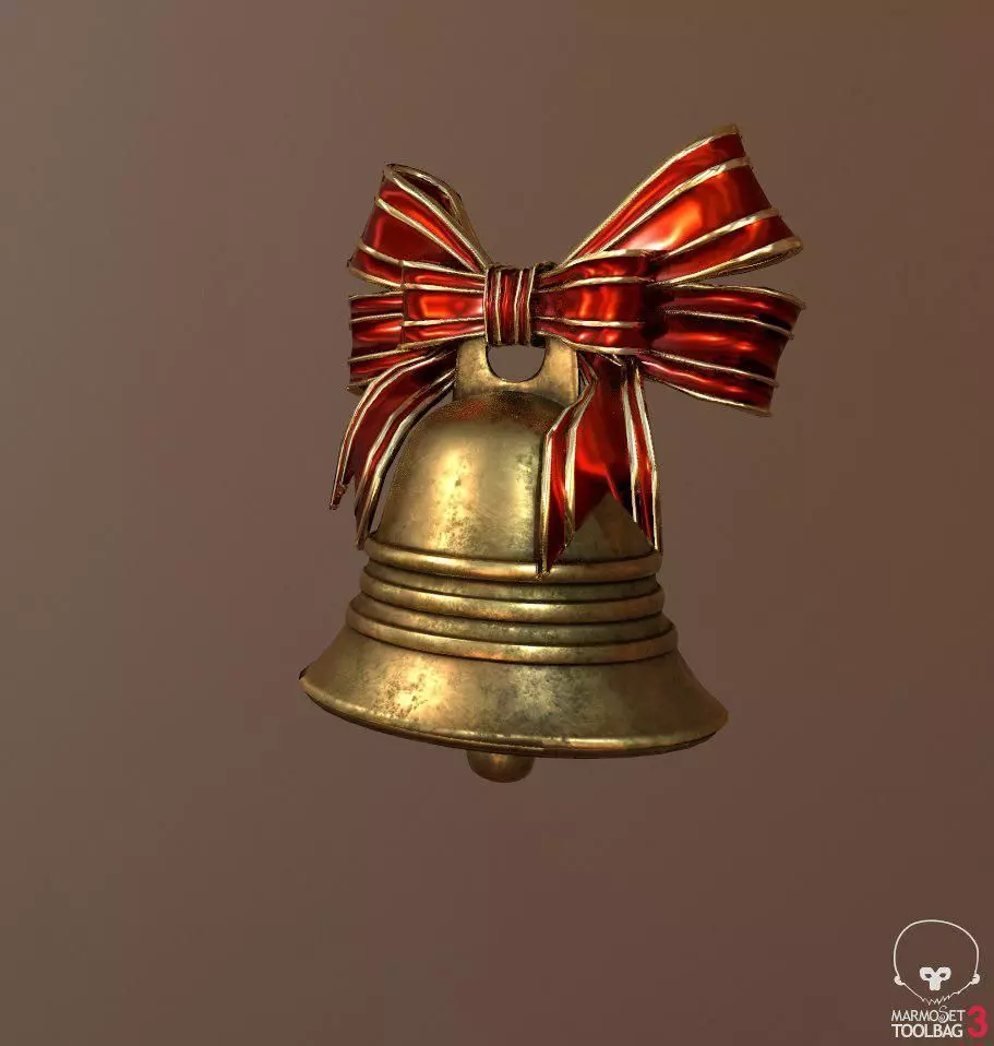 Christmas Bell Free low-poly 3D model_0